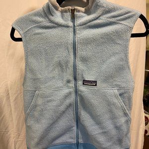 Patagonia Fleece Vest Jacket Coat Blue Youth Medium Size 10 Nice Condition